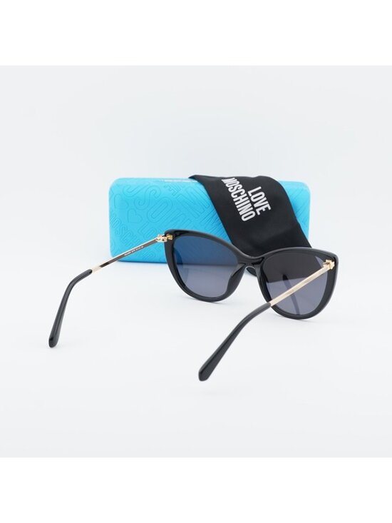 Love Moschino MOL036/S 0807 IR Sunglasses Black Cat Eye Frame, Grey Lenses main image 5